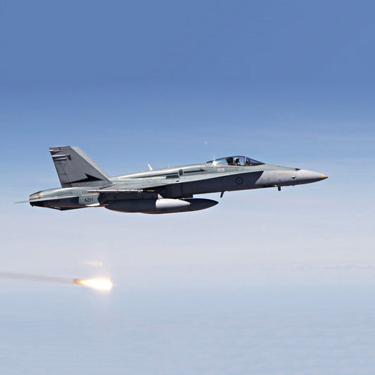 RAAF F/A-18A A21-001 the first Australian built Hornet fighter jet. A piece of this aircraft is in the caseback of the Aviator Air Force 100 watch
