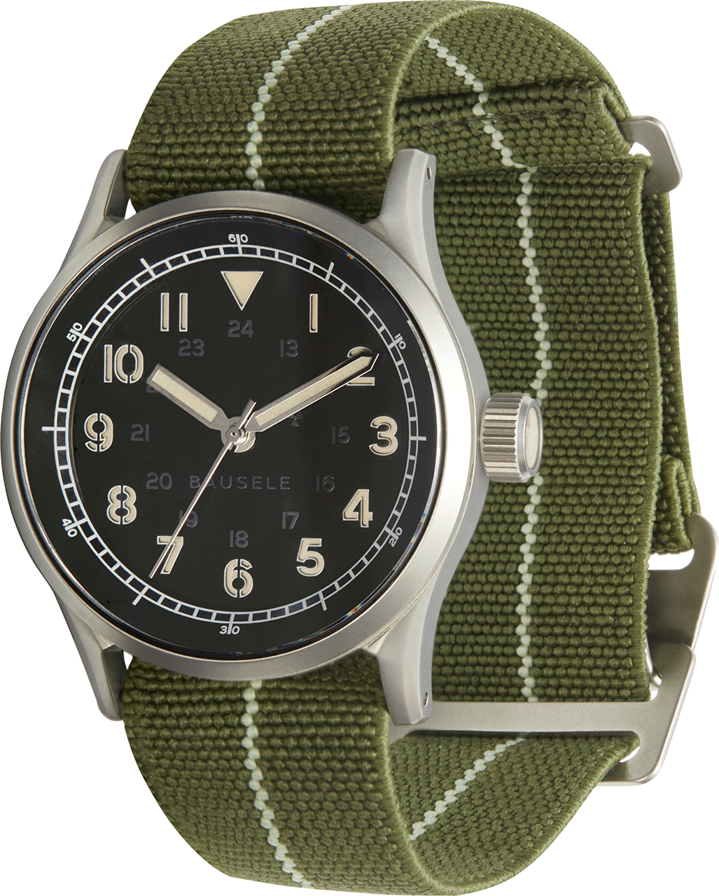 Elastic NATO Strap 22mm Lug Width Olive