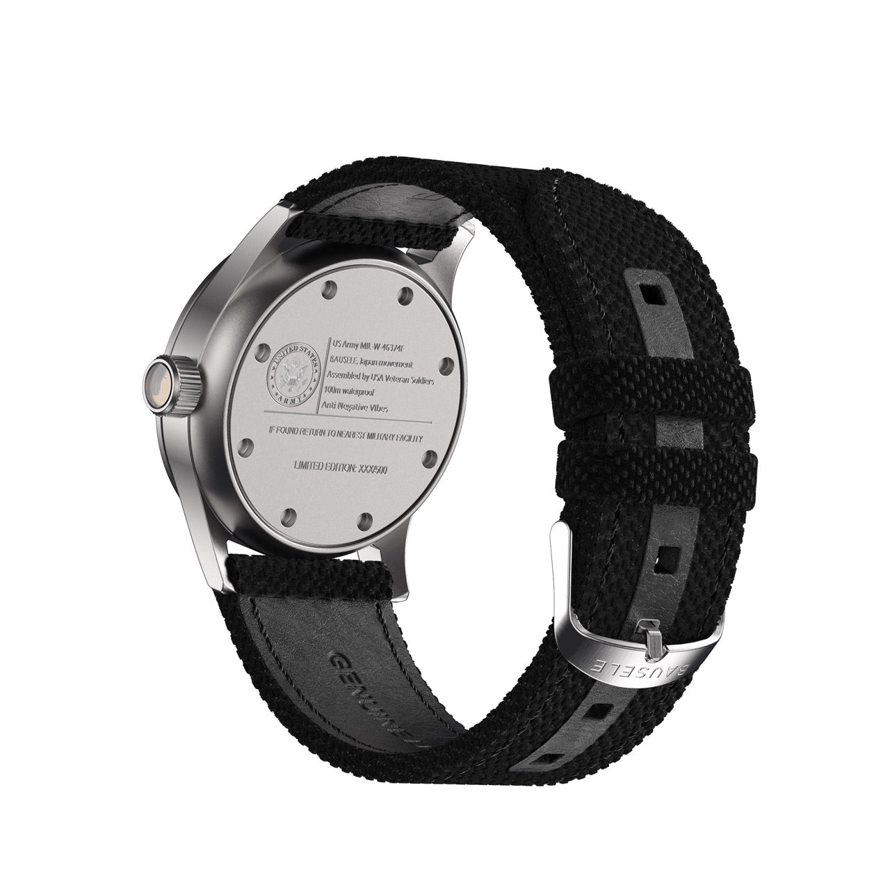 Bausele Classic Field Series Black Case bag Black Recycled plastic Strap