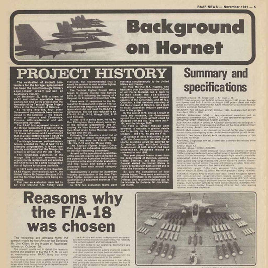Hornet: Air Force News 1981