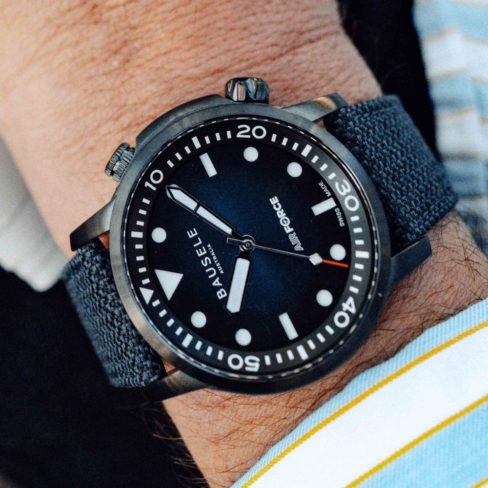 Bausele Air Force 5G | RAAF Pilot Watch, Swiss SW200 – BAUSELE