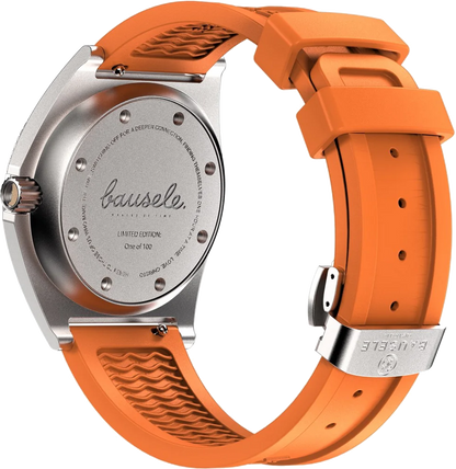 Bausele_EndlessSunrise_SilverPearl_White_Orangestrap_rightsideviewLarge