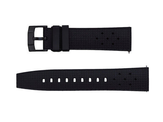 Black Tropical Rubber Strap - $90 USD