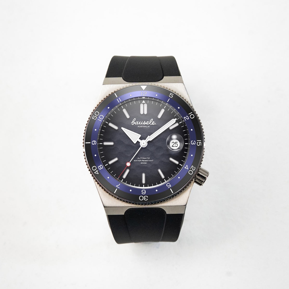 Elemental Black Rubber Strap