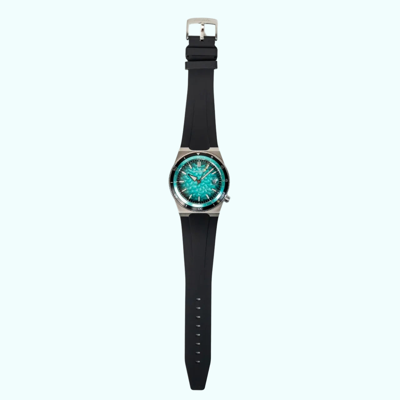 Bausele Elemental black rubber dive strap detail — view 2