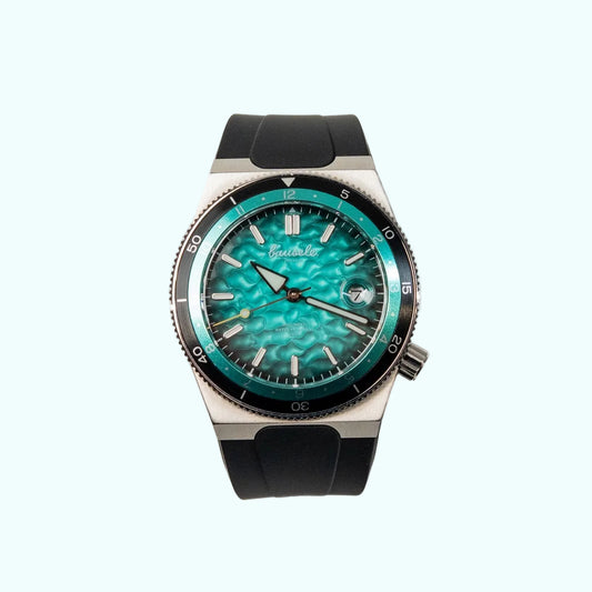 Bausele Elemental black rubber strap on wrist — view 4