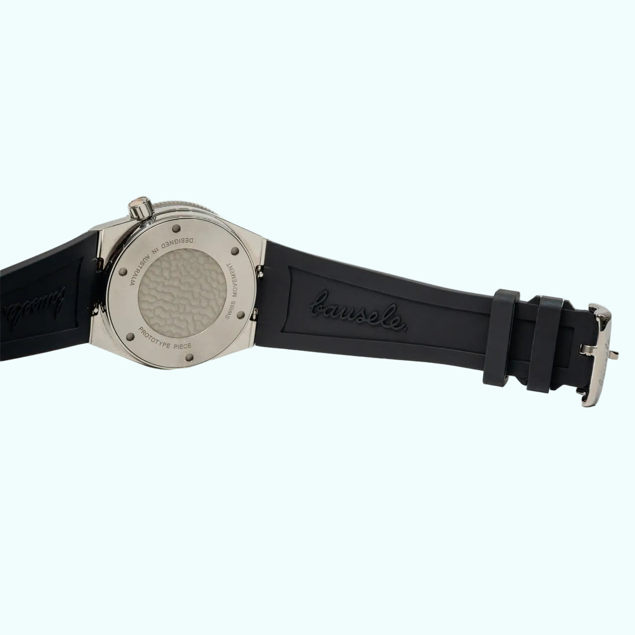 Bausele Elemental black rubber strap, water ready — view 5