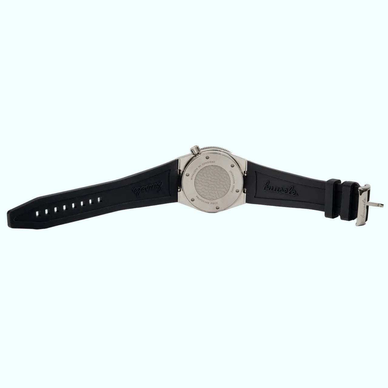 Bausele Elemental black rubber strap, made for the Elemental — view 6