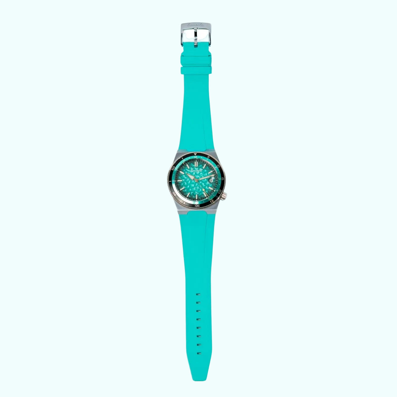 Bausele Elemental blue rubber strap, water ready — view 5