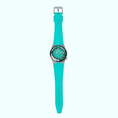 Bausele Elemental blue rubber strap, water ready — view 5