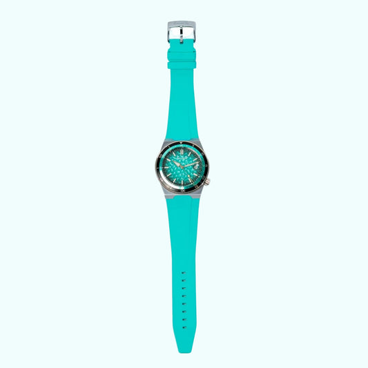 Bausele Elemental blue rubber strap, water ready — view 5