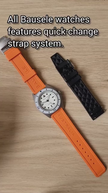 ラバーピンバックルストラップ 22mm ラグ幅 | ブラック